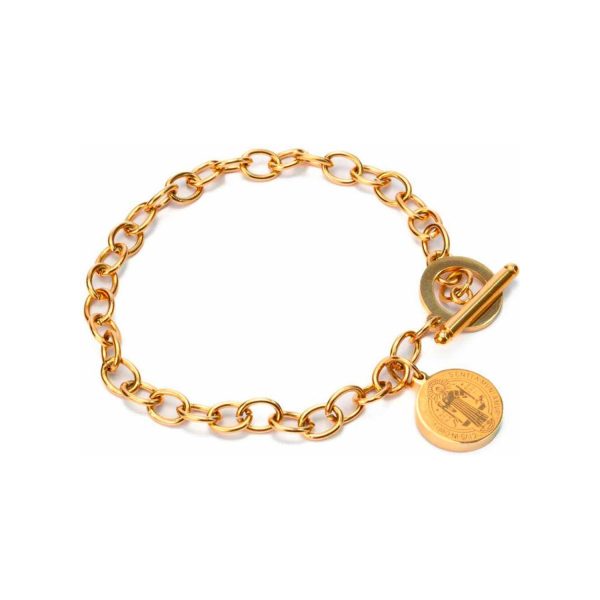 7702445984763-1 AR PULSERA ACERO SAN BENITO PAULUSGIFT