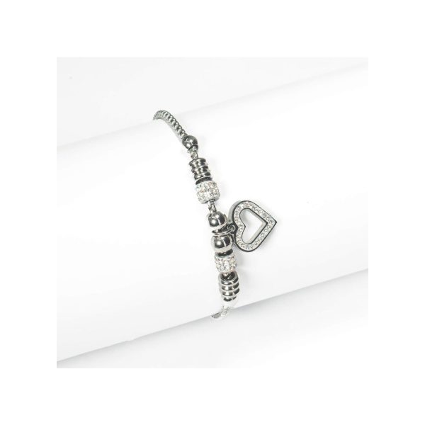 AR PULSERA ACERO CORAZON PLATEADO