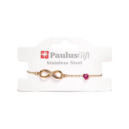 AR PULSERA ACERO AMOR DORADO