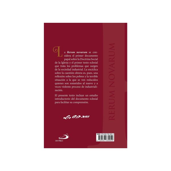 CARTA ENCICLICA RERUM NOVARUM ED LUJO